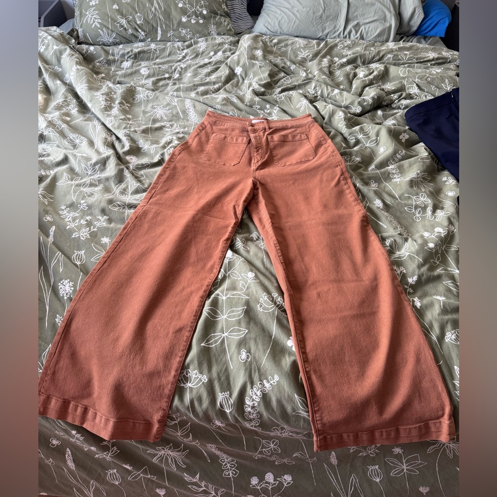 Burnt Orange flare leg jeans